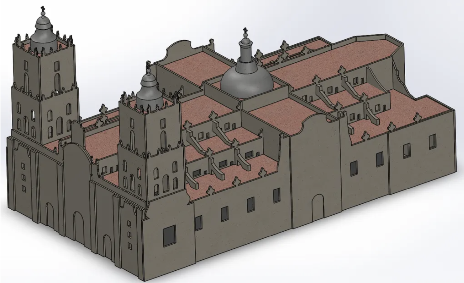 CAD model of the Metropolitan Cathedral